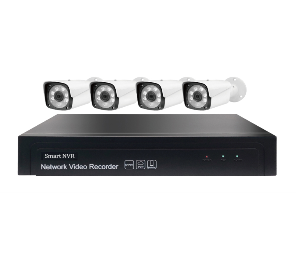Комплект видеонаблюдения 1x16CH NVR и 4 камеры с POE 