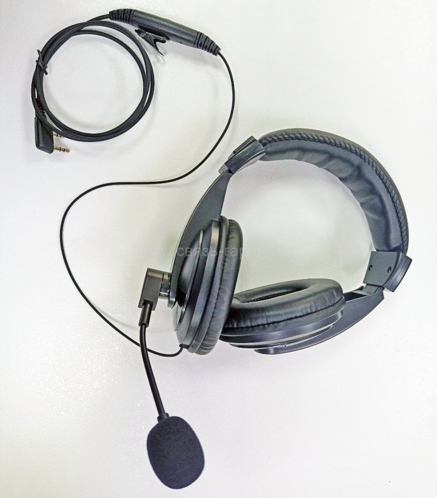 HW09300-K гарнитура наушник для рации с выносным микрофоном и оголовьем 