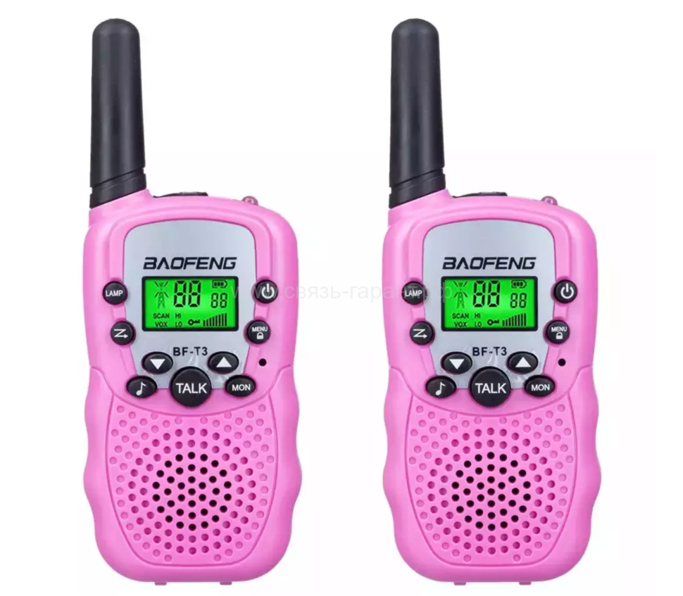 Baofeng BF-T3 розовый (2 радиостанции) 